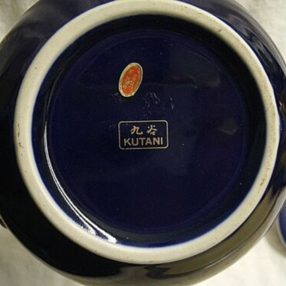 vintage Kutani Cobalt Blue Teapot - Picture 8 of 8
